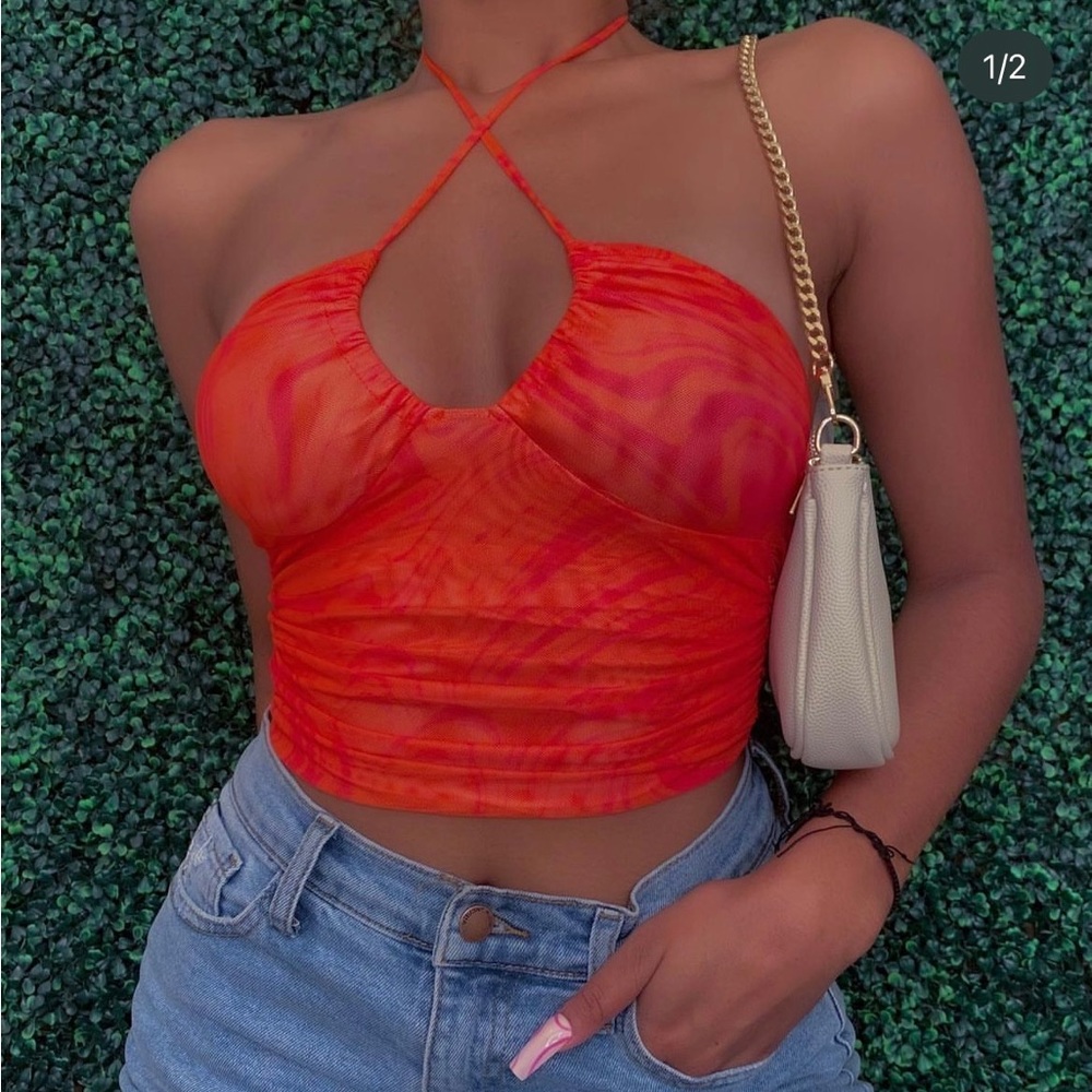 Mesh pretty in power top